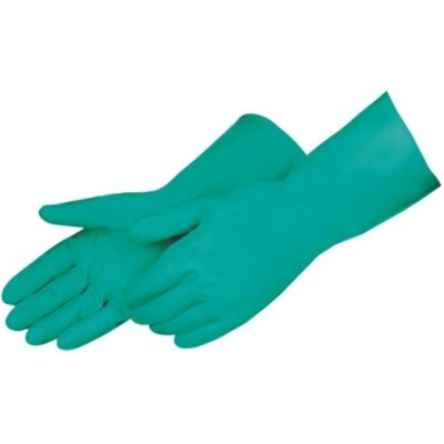 15 MIL, 13" GREEN NITRILE GLOVES, LG